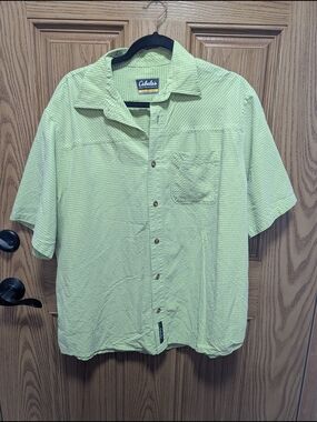 Men's Cabela's Light Green Short-Sleeve Button-Down Shirt